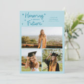 Bright Future Stars Multi Photo Turquoise Grad Ankündigung (Stehend Vorderseite)