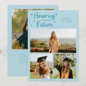 Bright Future Stars Multi Photo Turquoise Grad Ankündigung (Vorne/Hinten)