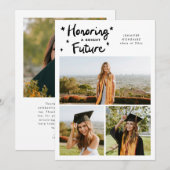 Bright Future Stars Multi Photo White Grad Ankündigung (Vorne/Hinten)