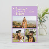 Bright Future Stars Multi Photo Wisteria Grad Ankündigung (Stehend Vorderseite)