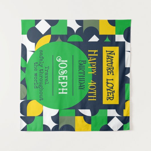 Bright Geo Wandteppich (Vorderseite (Horizontal))