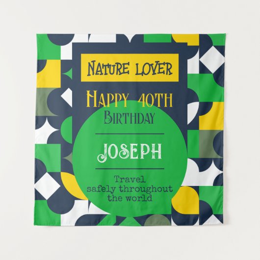 Bright Geo Wandteppich (Vorderseite)