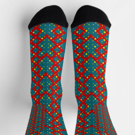 Bright Geometric Shape Pattern – Fun Stylish Decor Socken