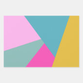 Bright Geometric Sunburst Formen Hot Pink Yellow  Geschenkpapier Set (Vorderseite 2)