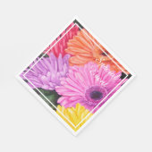 Bright Gerbera Blume Party Serviette (Ecke)