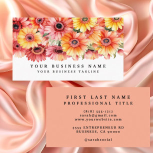 Bright Gerbera Daisies Blume Business Cards Visitenkarte