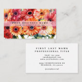 Bright Gerbera Daisies Blume Business Cards Visitenkarte (Vorne/Hinten)