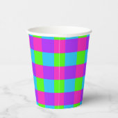 Bright Gingham Party Cups - Stil 1 Pappbecher (Rechts)