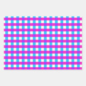 Bright Gingham Pattern Wrapping Paper Set Geschenkpapier Set (Vorderseite 3)