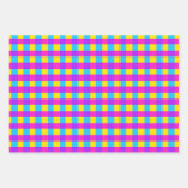 Bright Gingham Pattern Wrapping Paper Set Geschenkpapier Set (Vorderseite 2)
