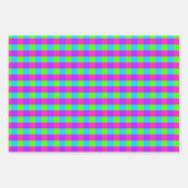 Bright Gingham Pattern Wrapping Paper Set Geschenkpapier Set (Vorderseite)