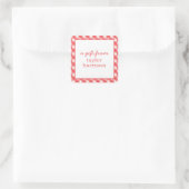 Bright Gingham Personalisiert Gift Stickers (Tasche)