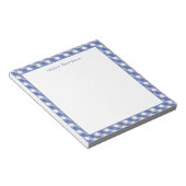 Bright Gingham Personalisiert Notizblock (angewinkelt)