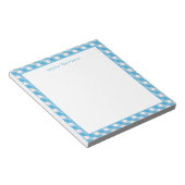 Bright Gingham Personalisiert Notizblock (angewinkelt)
