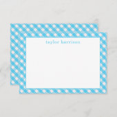 Bright Gingham Personalisierte Mitteilungskarten (Vorne/Hinten)