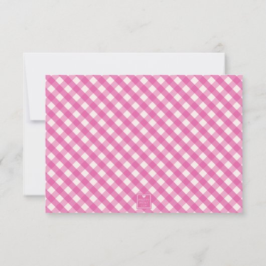 Bright Gingham Personalisierte Mitteilungskarten (Rückseite)