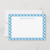 Bright Gingham Personalisierte Mitteilungskarten (Vorderseite)