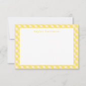 Bright Gingham Personalisierte Mitteilungskarten (Vorderseite)