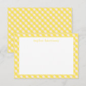 Bright Gingham Personalisierte Mitteilungskarten (Vorne/Hinten)