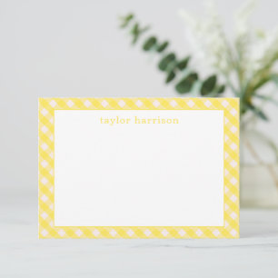 Bright Gingham Personalisierte Mitteilungskarten