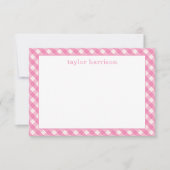Bright Gingham Personalisierte Mitteilungskarten (Vorderseite)