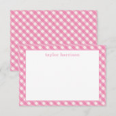 Bright Gingham Personalisierte Mitteilungskarten (Vorne/Hinten)