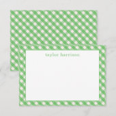 Bright Gingham Personalisierte Mitteilungskarten (Vorne/Hinten)