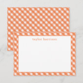 Bright Gingham Personalisierte Mitteilungskarten (Vorne/Hinten)
