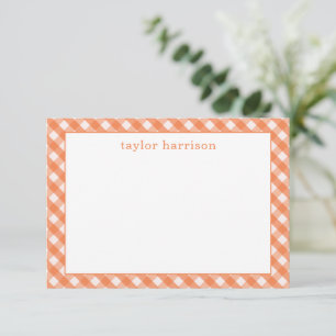 Bright Gingham Personalisierte Mitteilungskarten