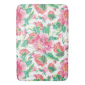 Bright Girl Pink Blume Muster Badematte (Vorderseite Vertikal)
