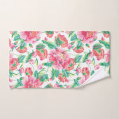 Bright Girl Pink Blume Muster Badhandtuch Set (Handtuch)