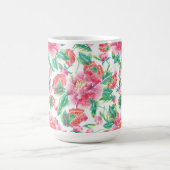 Bright Girl Pink Blume Muster Kaffeetasse (Mittel)