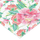 Bright Girl Pink Blume Muster Kurzer Tischläufer (Ecke)