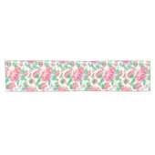 Bright Girl Pink Blume Muster Kurzer Tischläufer (Horizontal)
