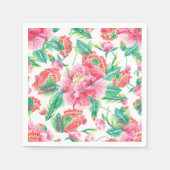 Bright Girl Pink Blume Muster Serviette (Vorderseite)