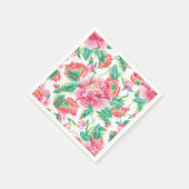 Bright Girl Pink Blume Muster Serviette (Ecke)