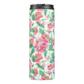 Bright Girl Pink Blume Muster Thermosbecher (Rückseite)