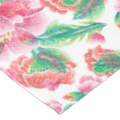 Bright Girl Pink Blume Muster Tischdecke (Schrägansicht)