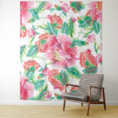 Bright Girl Pink Blume Muster Wandteppich (Beispiel)