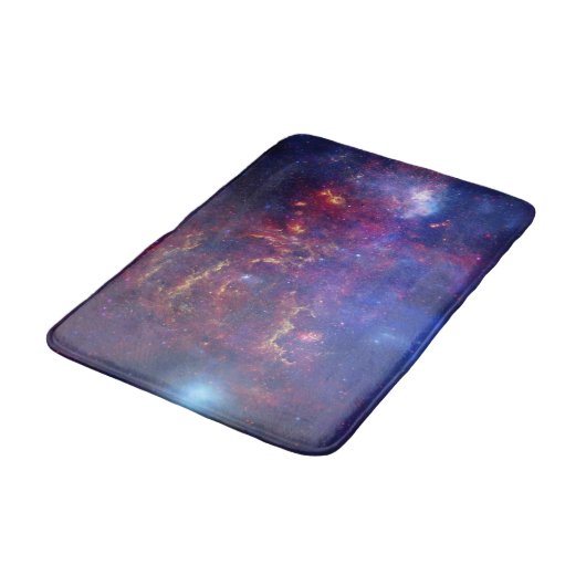 Bright Glowing Galaxy in Outer Space Badematte (Schrägansicht)