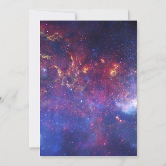 Bright Glowing Galaxy in Outer Space Einladung (Rückseite)