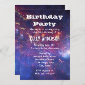 Bright Glowing Galaxy in Outer Space Einladung (Vorne/Hinten)