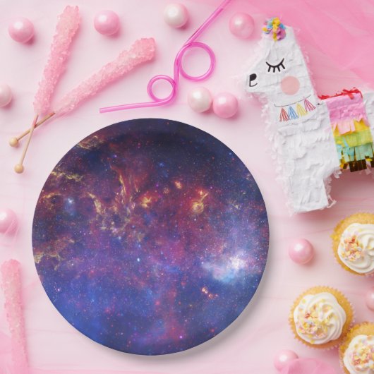 Bright Glowing Galaxy in Outer Space Pappteller (Party)