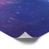 Bright Glowing Galaxy in Outer Space Poster (Ecke)