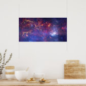Bright Glowing Galaxy in Outer Space Poster (Küche)