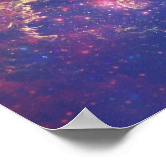 Bright Glowing Galaxy in Outer Space Poster (Ecke)