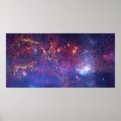 Bright Glowing Galaxy in Outer Space Poster (Vorne)