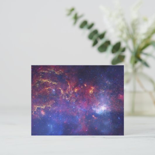 Bright Glowing Galaxy in Outer Space Postkarte (Stehend Vorderseite)
