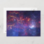 Bright Glowing Galaxy in Outer Space Postkarte (Vorne/Hinten)