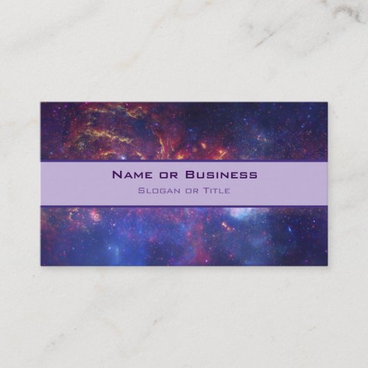 Bright Glowing Galaxy in Outer Space Visitenkarte (Vorderseite)
